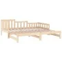 Removable sofa bed solid pine wood 2x(90x190) cm by vidaXL, Beds and slatted bases - Ref: Foro24-820746, Price: 132,76 €, Dis...