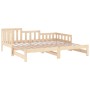 Sofá cama extraíble madera maciza de pino 2x(90x190) cm de vidaXL, Camas y somieres - Ref: Foro24-820746, Precio: 134,55 €, D...