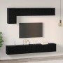 Conjunto de mueble de TV 5 pcs Roble Negro Madera de ingeniería en Muebles TV | Comprar online en Foru.es
