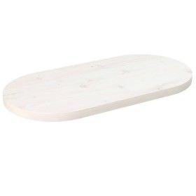 Tablero de mesa ovalado madera maciza pino blanco 60x30x2,5 cm de vidaXL, Tableros para mesas - Ref: Foro24-824341, Precio: 2...