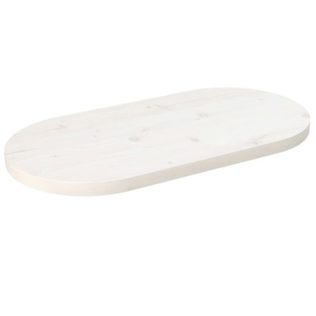 Tablero de mesa ovalado madera maciza pino blanco 60x30x2,5 cm de vidaXL, Tableros para mesas - Ref: Foro24-824341, Precio: 2...
