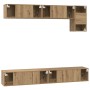 Conjunto de mueble de TV 5 pcs Roble artesanal en Muebles TV | Comprar online en Foru.es