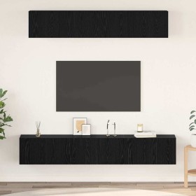 Conjunto de mueble de TV 5 pcs Roble Negro Madera de ingeniería en Muebles TV | Comprar online en Foru.es