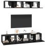 Conjunto de mueble de TV 5 pcs Roble Negro Madera de ingeniería en Muebles TV | Comprar online en Foru.es