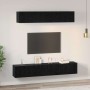 Conjunto de mueble de TV 5 pcs Roble Negro Madera de ingeniería en Muebles TV | Comprar online en Foru.es