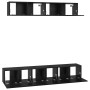 Conjunto de mueble de TV 5 pcs Roble Negro Madera de ingeniería en Muebles TV | Comprar online en Foru.es