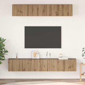 Conjunto de mueble de TV 5 pcs Roble artesanal en Muebles TV | Comprar online en Foru.es
