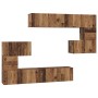 Conjunto de mueble de TV 8 pcs Madera envejecida en Muebles TV | Comprar online en Foru.es