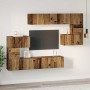 Conjunto de mueble de TV 8 pcs Madera envejecida en Muebles TV | Comprar online en Foru.es