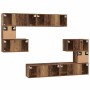 Conjunto de mueble de TV 8 pcs Madera envejecida en Muebles TV | Comprar online en Foru.es