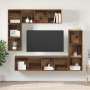 Conjunto de mueble de TV Montaje en la pared 4 pcs Madera Vieja en Muebles TV | Comprar online en Foru.es