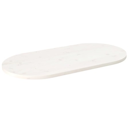 Tablero de mesa ovalado madera maciza pino blanco 90x45x2,5 cm de vidaXL, Tableros para mesas - Ref: Foro24-824356, Precio: 5...
