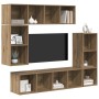 Conjunto de mueble de TV 4 pcs Roble artesanal en Muebles TV | Comprar online en Foru.es