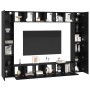Conjunto de mueble de TV 10 pcs Roble Negro 30,5 x 30 x 90 cm en Muebles TV | Comprar online en Foru.es