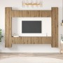 Conjunto de mueble de TV 10 pcs Roble artesanal en Muebles TV | Comprar online en Foru.es