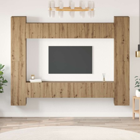 Conjunto de mueble de TV 10 pcs Roble artesanal en Muebles TV | Comprar online en Foru.es