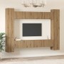 Conjunto de mueble de TV 10 pcs Roble artesanal en Muebles TV | Comprar online en Foru.es