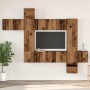 Conjunto de mueble de TV 10 pcs Madera envejecida en Muebles TV | Comprar online en Foru.es