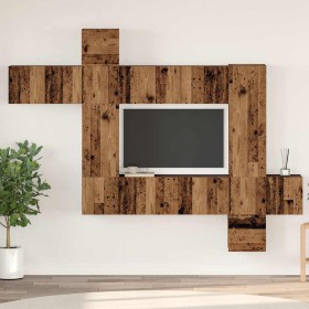 Conjunto de mueble de TV 10 pcs Madera envejecida en Muebles TV | Comprar online en Foru.es