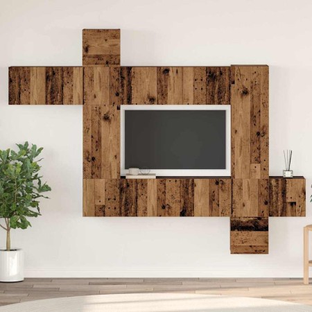 Conjunto de mueble de TV 10 pcs Madera envejecida en Muebles TV | Comprar online en Foru.es