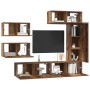 Conjunto de mueble de TV 6 pcs Madera envejecida en Muebles TV | Comprar online en Foru.es