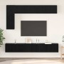 Conjunto de mueble de TV 6 pcs Roble Negro Madera de ingeniería en Muebles TV | Comprar online en Foru.es