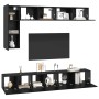 Conjunto de mueble de TV 6 pcs Roble Negro Madera de ingeniería en Muebles TV | Comprar online en Foru.es
