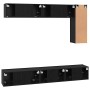 Conjunto de mueble de TV 6 pcs Roble Negro Madera de ingeniería en Muebles TV | Comprar online en Foru.es