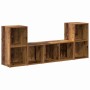 Conjunto de mueble de TV 3 pcs Marrón Madera contrachapada en Muebles TV | Comprar online en Foru.es
