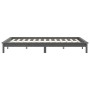 Estructura de cama de madera maciza de pino gris 160x200 cm de vidaXL, Camas y somieres - Ref: Foro24-820553, Precio: 127,69 ...