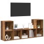 Conjunto de mueble de TV 3 pcs Marrón Madera contrachapada en Muebles TV | Comprar online en Foru.es
