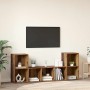Conjunto de mueble de TV 3 pcs Marrón Madera contrachapada en Muebles TV | Comprar online en Foru.es