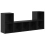 Conjunto de mueble de TV 3 pcs Negro Madera contrachapada en Muebles TV | Comprar online en Foru.es