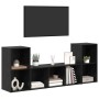 Conjunto de mueble de TV 3 pcs Negro Madera contrachapada en Muebles TV | Comprar online en Foru.es