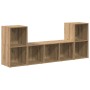 Conjunto de mueble de TV 3 pcs Marrón Madera contrachapada en Muebles TV | Comprar online en Foru.es