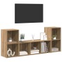 Conjunto de mueble de TV 3 pcs Marrón Madera contrachapada en Muebles TV | Comprar online en Foru.es