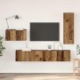 Conjunto de mueble de TV con cajón 4 pcs Madera envejecida en Muebles TV | Comprar online en Foru.es