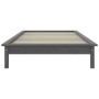 Estructura de cama madera maciza de pino gris 90x190 cm de vidaXL, Camas y somieres - Ref: Foro24-820573, Precio: 116,52 €, D...