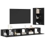 Conjunto de mueble de TV 4 pcs Roble Negro Madera de ingeniería en Muebles TV | Comprar online en Foru.es