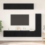 Conjunto de mueble de TV 6 pcs Roble Negro Madera de ingeniería en Muebles TV | Comprar online en Foru.es
