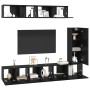 Conjunto de mueble de TV 6 pcs Roble Negro Madera de ingeniería en Muebles TV | Comprar online en Foru.es