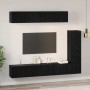 Conjunto de mueble de TV 6 pcs Roble Negro Madera de ingeniería en Muebles TV | Comprar online en Foru.es