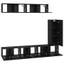 Conjunto de mueble de TV 6 pcs Roble Negro Madera de ingeniería en Muebles TV | Comprar online en Foru.es