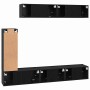 Conjunto de mueble de TV 6 pcs Roble Negro Madera de ingeniería en Muebles TV | Comprar online en Foru.es
