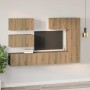 Conjunto de mueble de TV 6 pcs Roble artesanal en Muebles TV | Comprar online en Foru.es