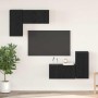 Conjunto de mueble de TV Roble Negro Madera de ingeniería en Muebles TV | Comprar online en Foru.es