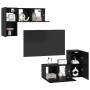 Conjunto de mueble de TV Roble Negro Madera de ingeniería en Muebles TV | Comprar online en Foru.es