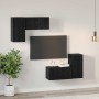 Conjunto de mueble de TV Roble Negro Madera de ingeniería en Muebles TV | Comprar online en Foru.es