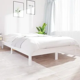 White solid wood bed frame 180x200 cm by vidaXL, Beds and slatted bases - Ref: Foro24-820557, Price: 135,74 €, Discount: %
