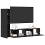 Mueble de TV de Pared 2 pcs Roble Negro Madera de ingeniería en Muebles TV | Comprar online en Foru.es